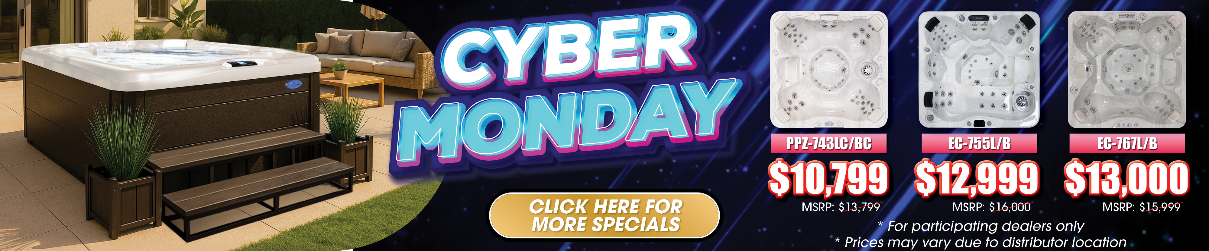 Calspas hot tub being used in a family setting - Malibu